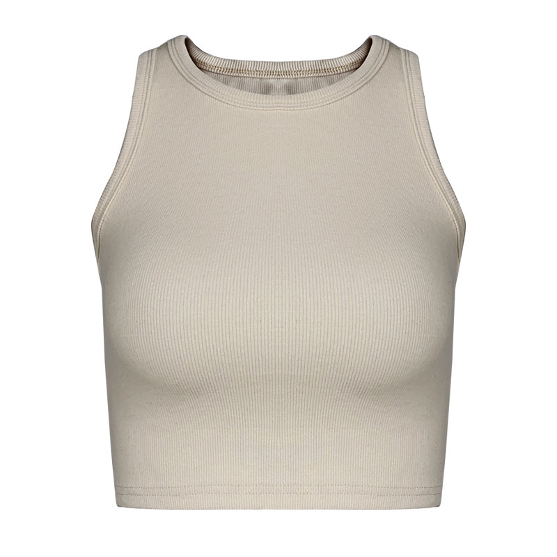 Sleeveless Cropped Tank With Strap-Back Detail — Image 6