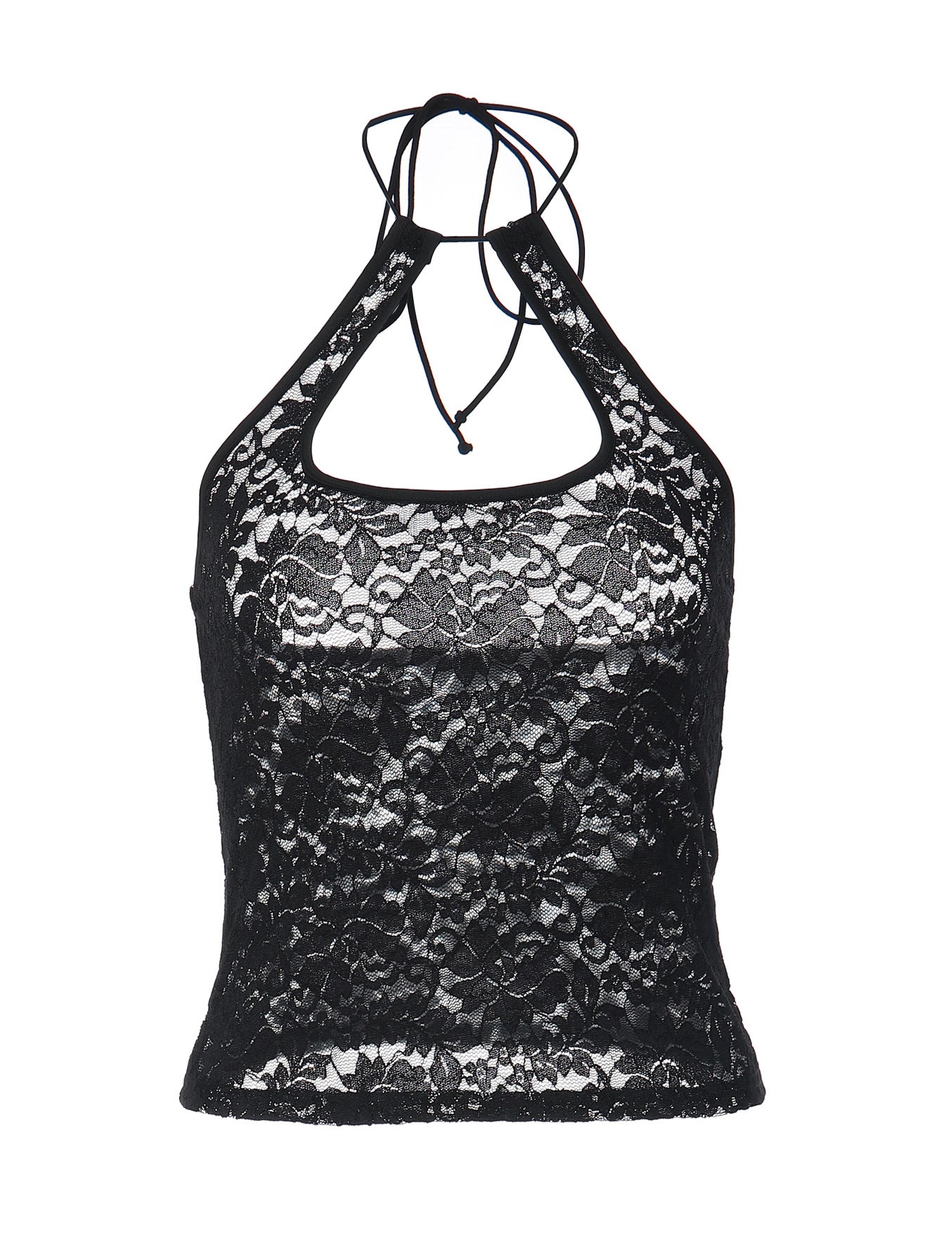 Lace Halter Neck Backless Vest Top — Image 6