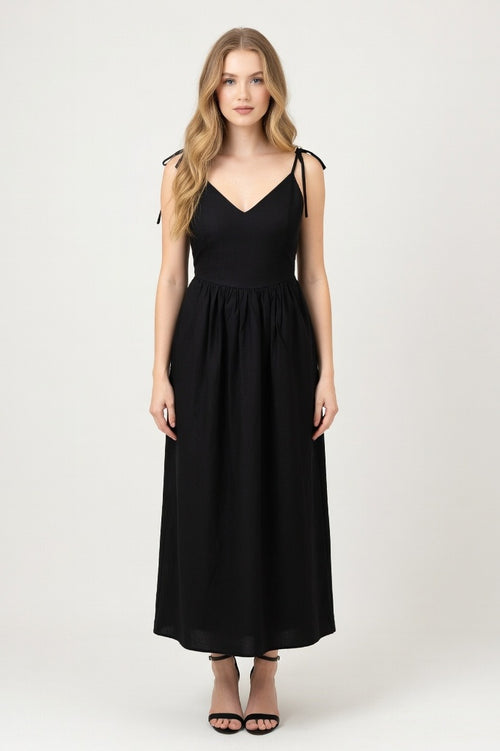 Halter Mini Dress — Black