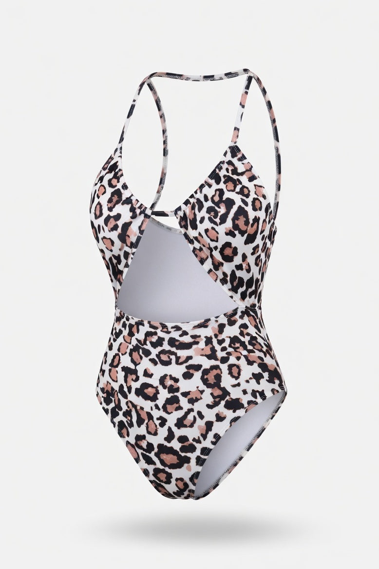 Sculpting One-Piece Swimsuit — Leopard