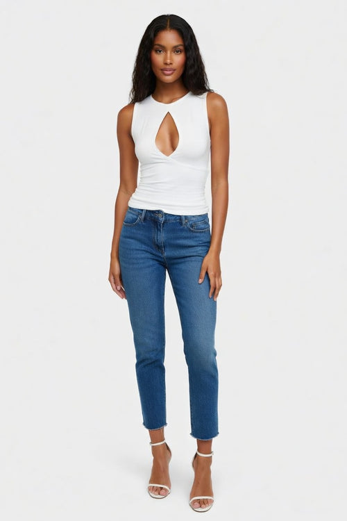 Hollow Sleeveless Vest — front view