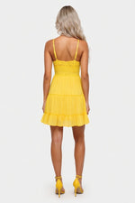 Lace Splice Suspender Dress — back view