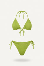 Cross-Front Bikini Set — Grass Green
