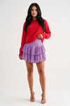 Sequined Pleated Mini Skirt