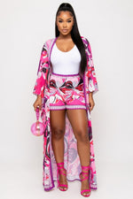 Cardigan Co-ord Set — Rose Red