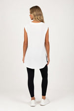 Ribbed Cotton Sleeveless Tank — back view