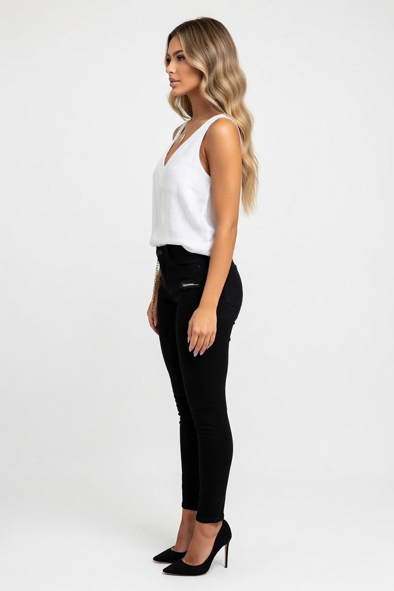 Cotton Blend Camisole Tank Top — side view