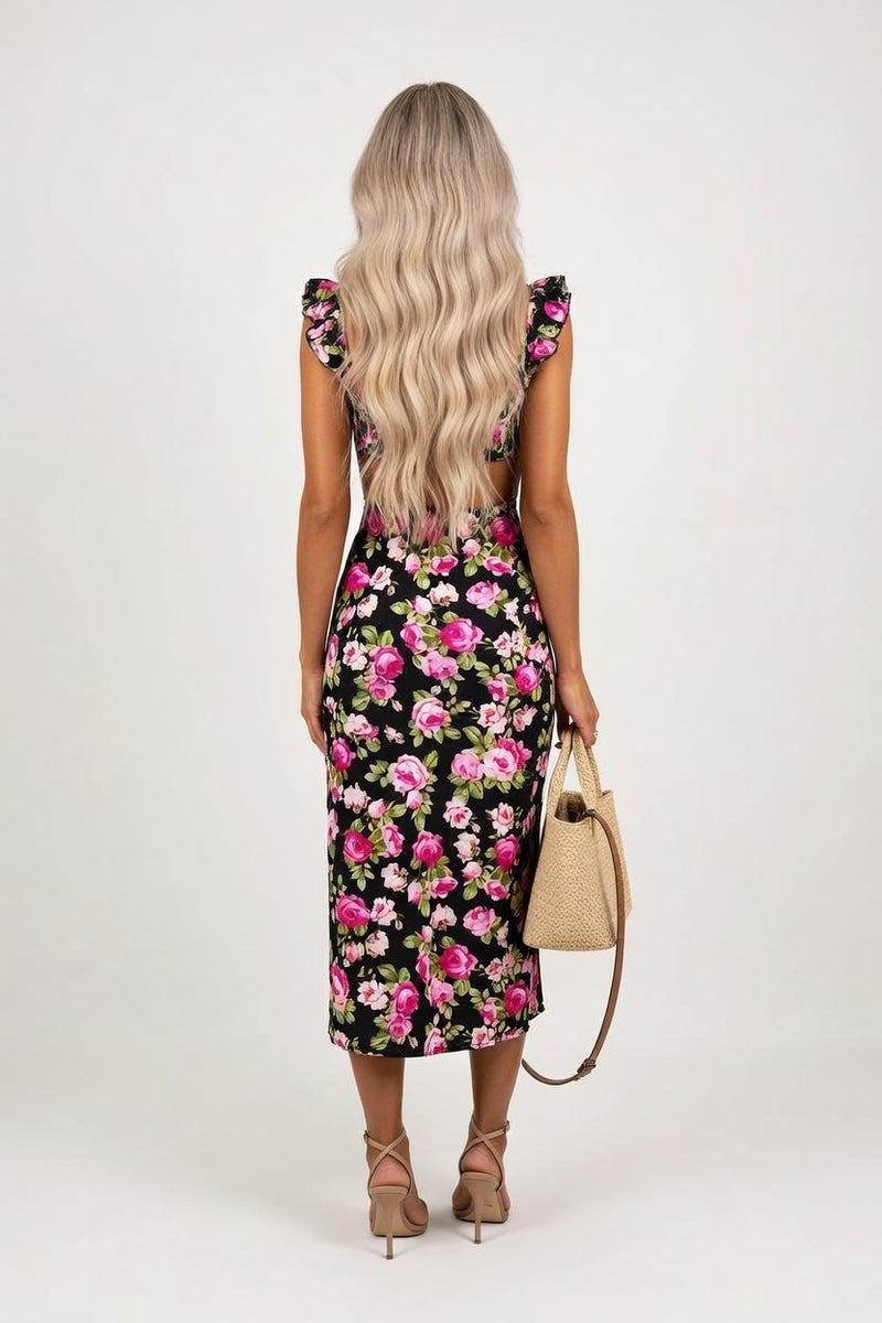 Halter Slip Dress — back view