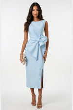 Solid Colour Bodycon Dress — Light Blue
