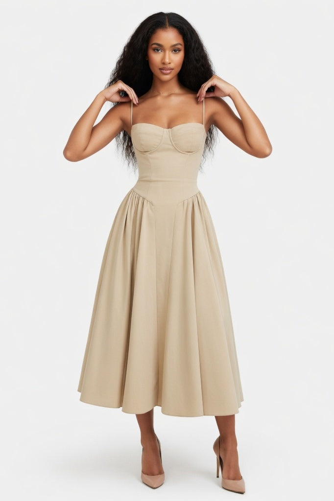 Cami Slip Dress — Apricot