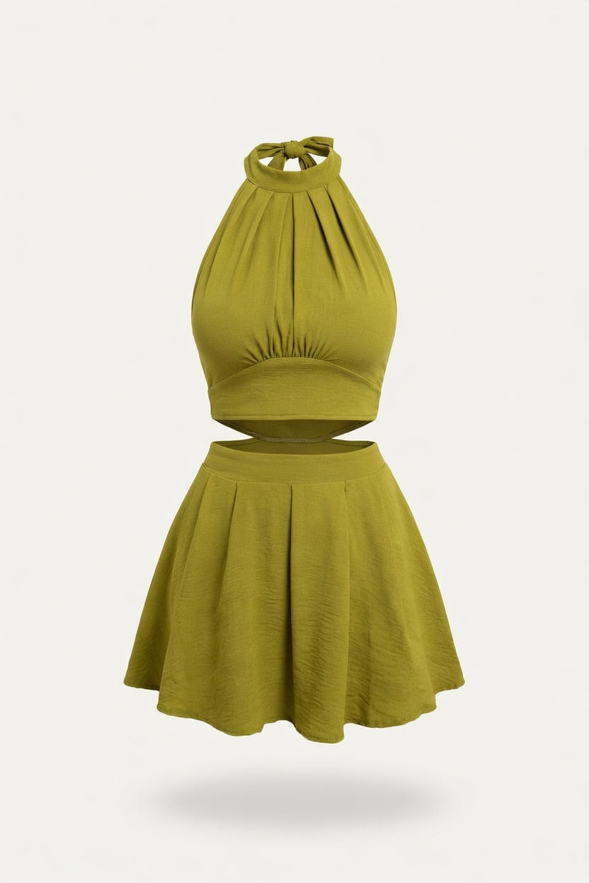 Halter Co-ord Set — front view