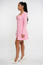 Deep V Ruffle Mini Dress — side view