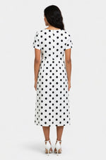 Printed Swing Dress — back view