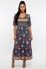 Printed Maxi Dress — Placement Print 3