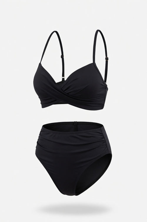 Split Bikini Set — Black