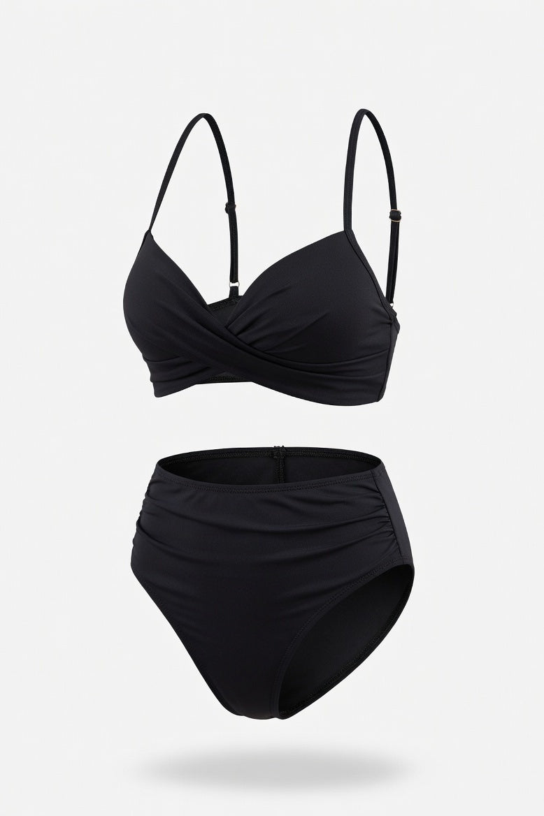 Split Bikini Set — Black