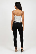 Beaded Halter Top — back view