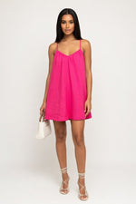 Halter Mini Dress — Rose Red