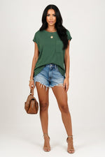 Structured Pocket Tee — Green