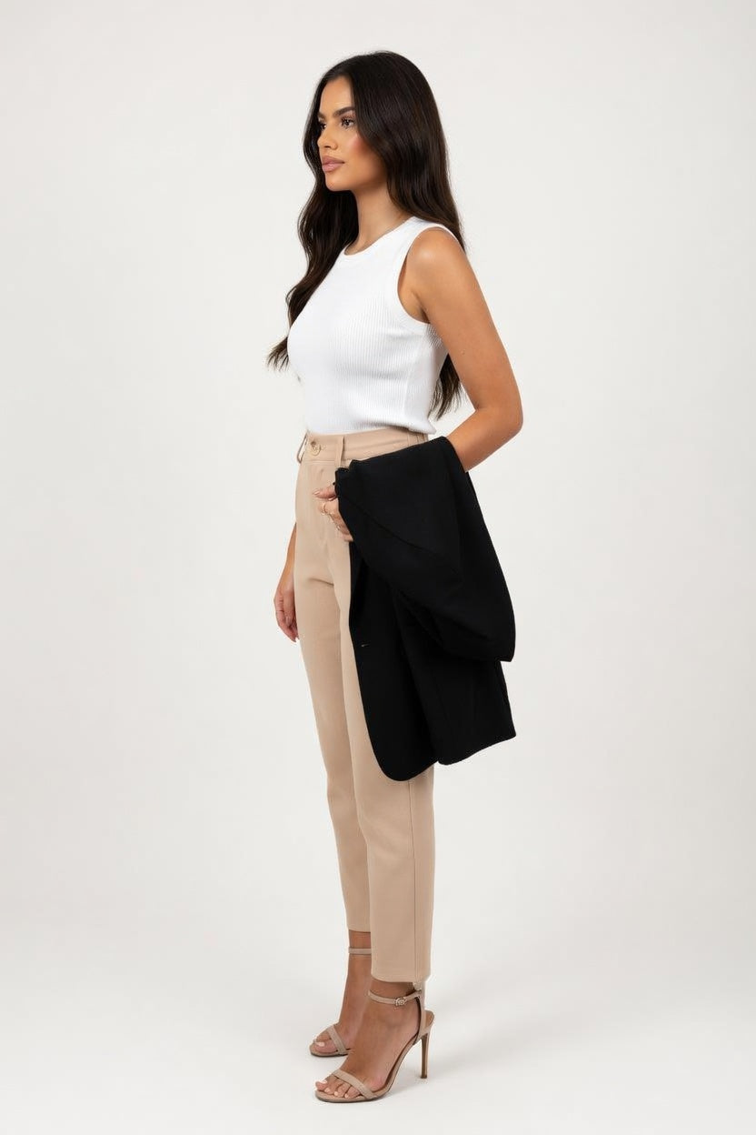 Knitted Halter Top — side view