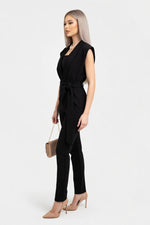 Sequin Belted Jumpsuit — side view