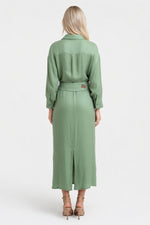 Belted Maxi Dress — back view