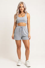 Double Layer Vest & Shorts Co-ord — Grey
