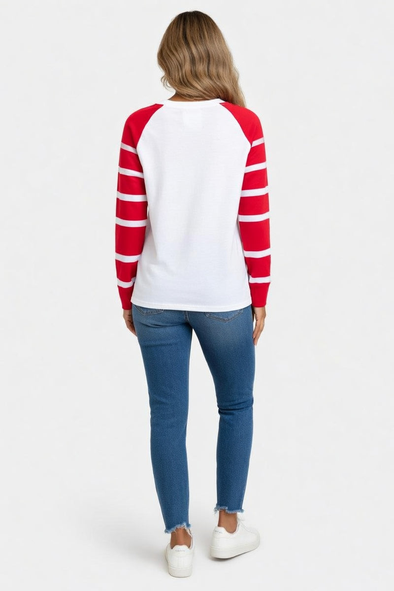 Printed Oversized Sweatshirt — back view