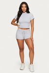 Modal Turtleneck Top & Shorts Co-ord