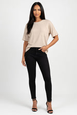 Essential Round Neck Tee — Khaki