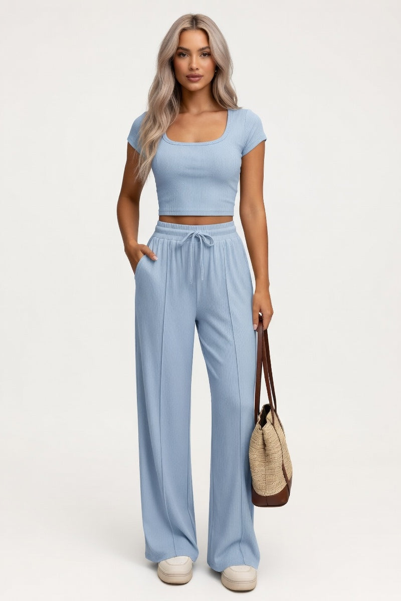 Tailored Co-ord Set — Light Blue