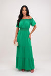 Off-Shoulder Midi Dress