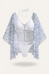 Dot Print Wrap Beach Dress