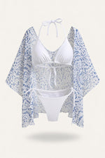 Dot Print Wrap Beach Dress — front view