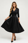 V-Neck Waist-Cinched Dress