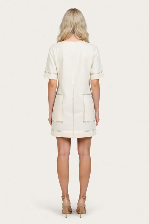 Casual Dress with Pocket Detail — back view