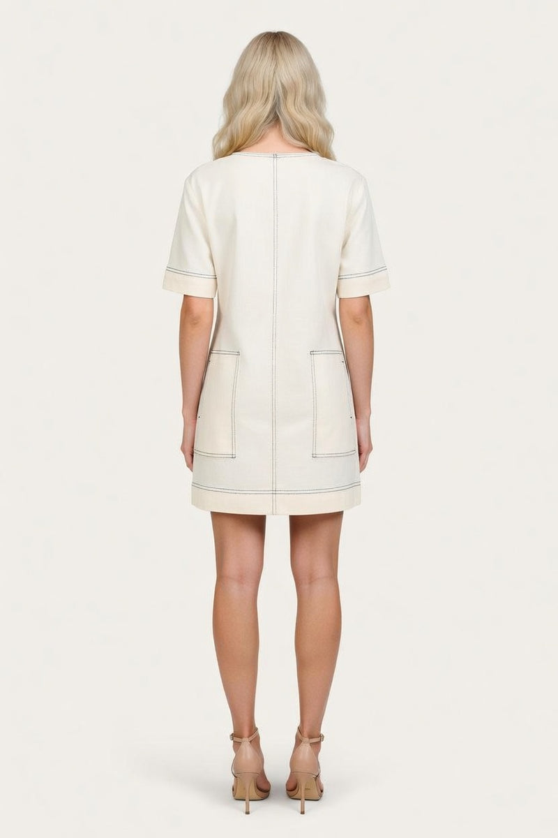 Casual Dress with Pocket Detail — back view