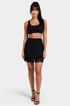 Lace Slit A-Line Skirt