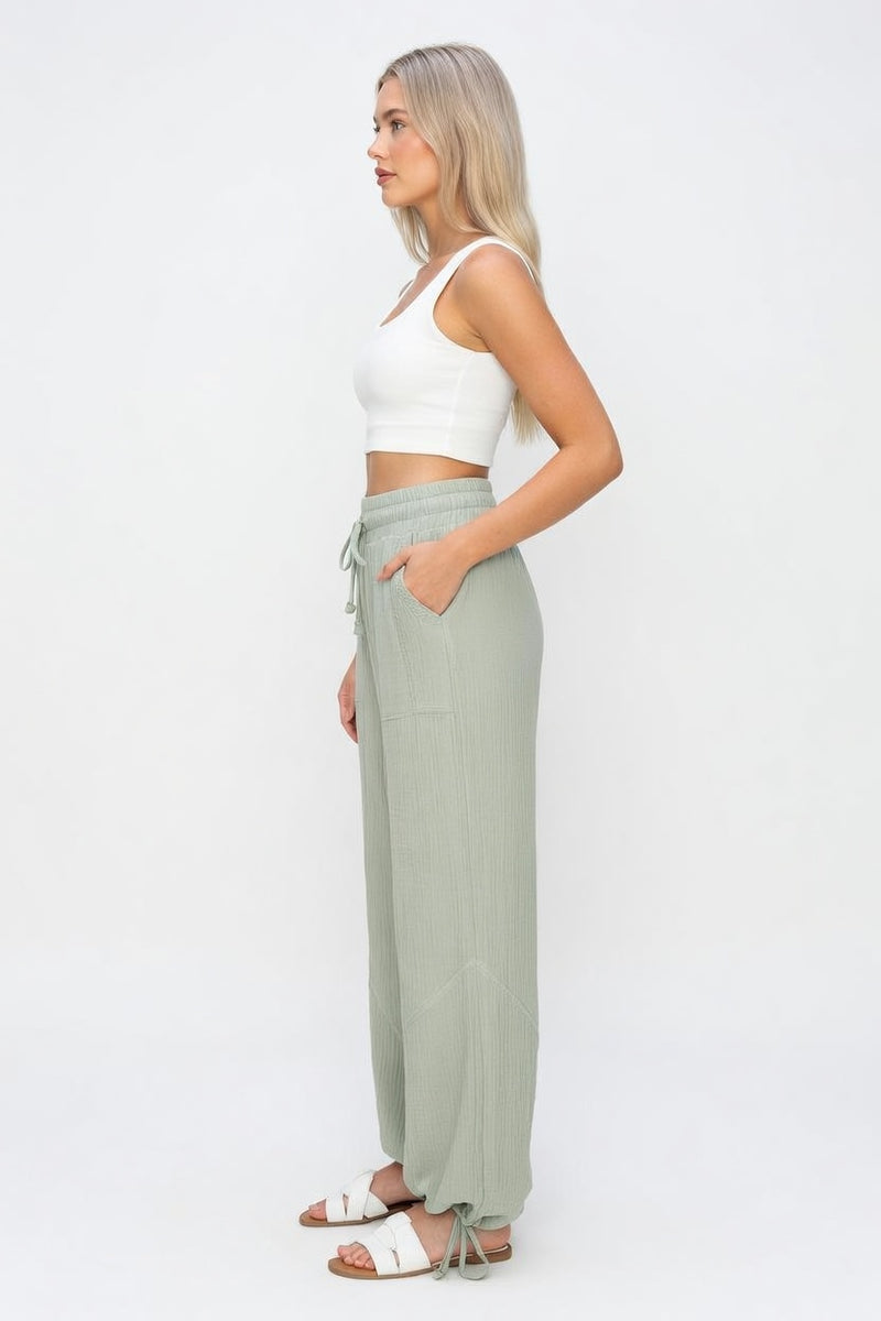 Drawstring Casual Trousers — side view