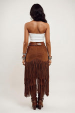 Tassel A-Line Skirt — back view