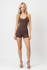 Slim Ribbed Vest Top — Coffee Brown