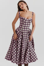 Halter Midi Dress — Red — colour variant