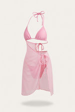 Mesh Cover-Up Bikini Set — side view