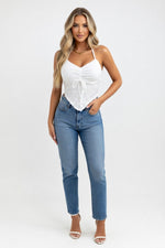 Halter Drawstring Camisole — front view