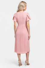Petal Sleeve Midi Dress — back view