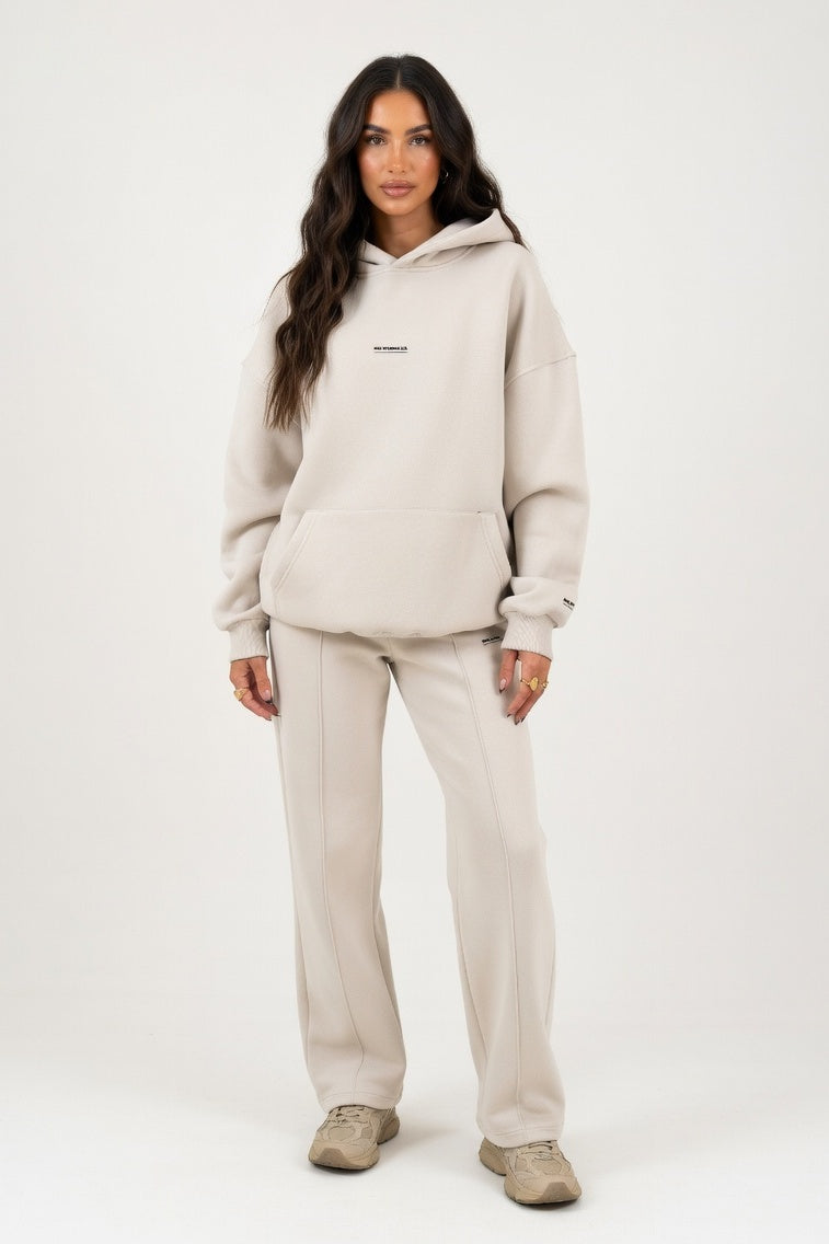 Printed Hoodie & Joggers Co-ord — Apricot