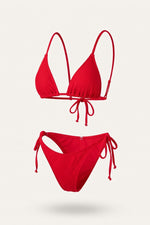 High Waist Bikini Set — Red