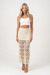 Hand-Crocheted Hollow Mini Skirt