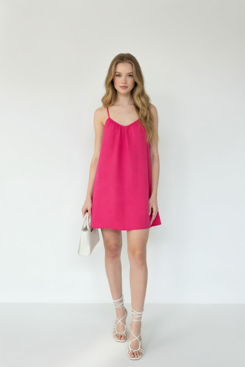 Halter Mini Dress — front view