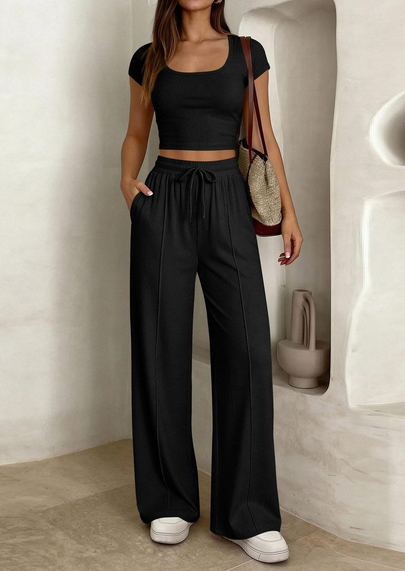 Tailored Co-ord Set — Black — colour variant